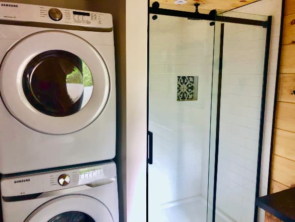 Ground floor shower, Washer & Dryer