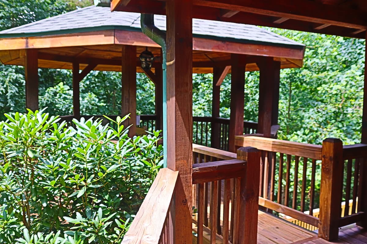 Gazebo in the treetops. 