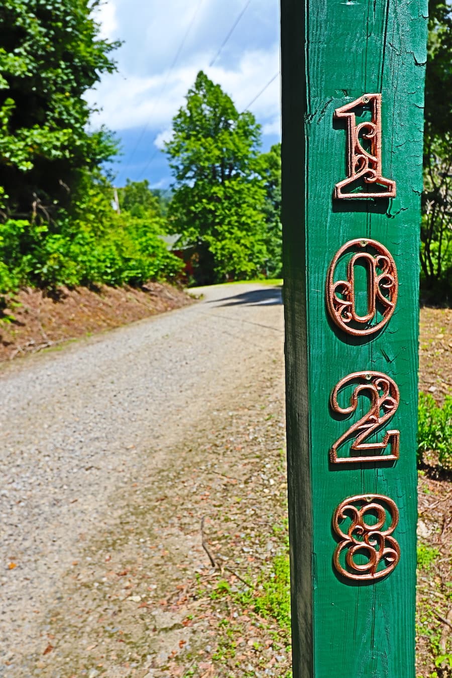 Driveway entrance. 