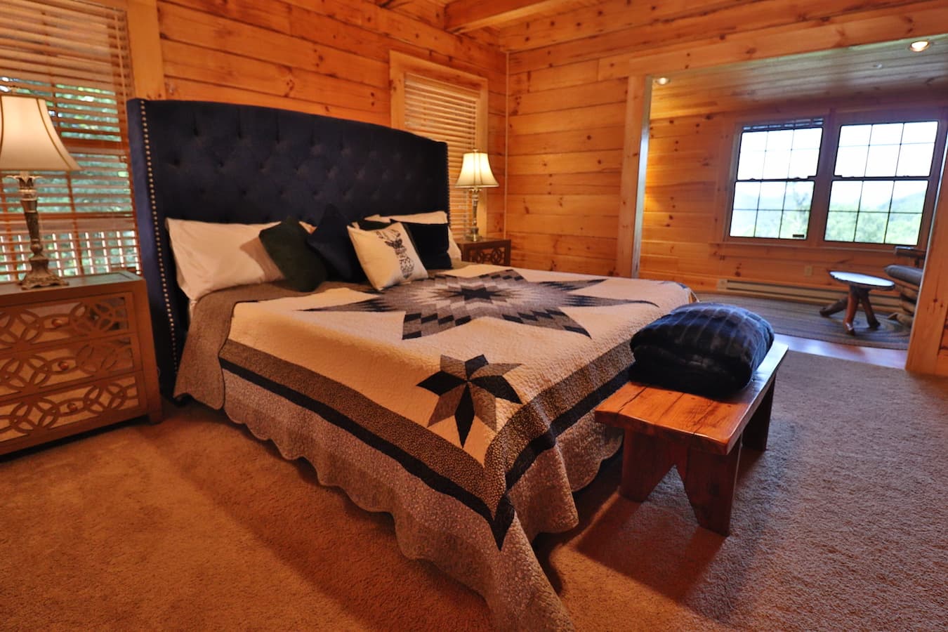 King sized bedroom (2 of 2) with views. 