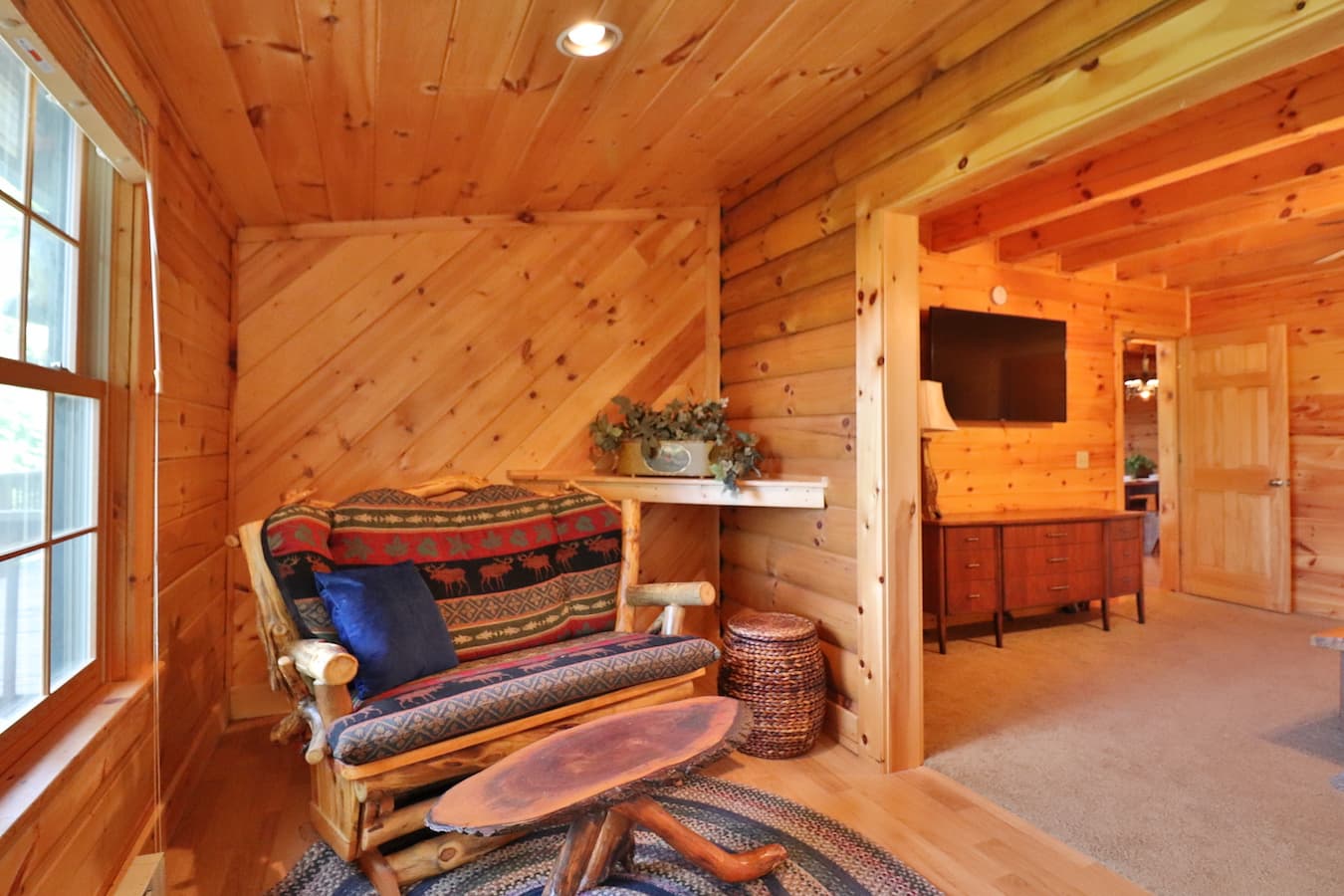 Private master bedroom sun room for coffee and reading. 