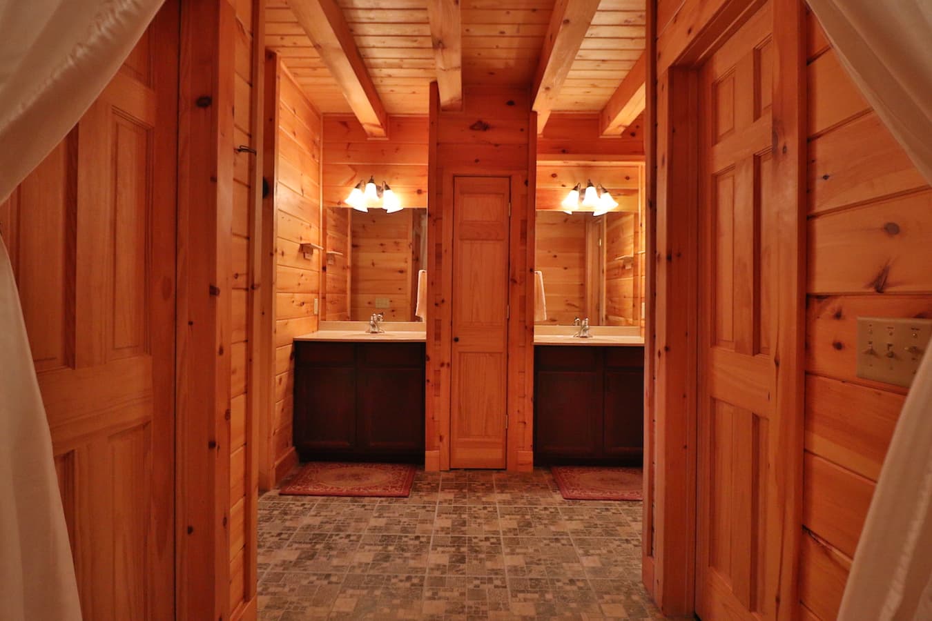 Master bath double vanity. 