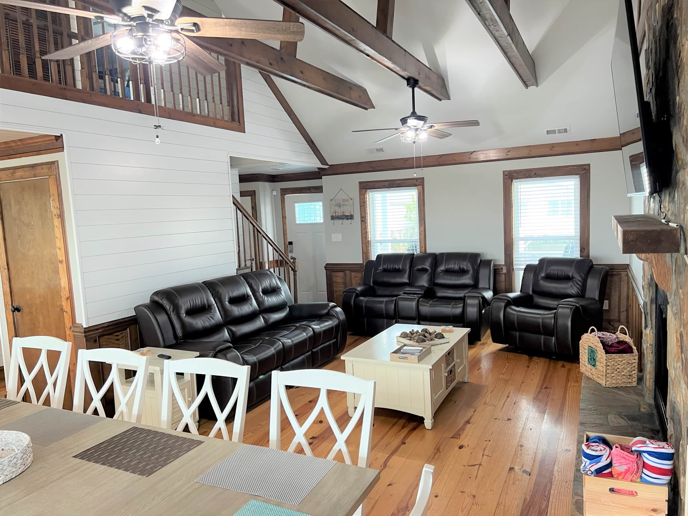 Brand New Comfy Leather Couches and recliner