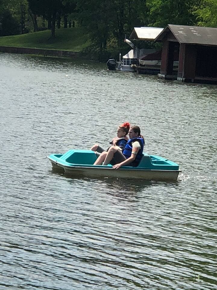 Paddleboat, canoe and kayak included with rental.  Also mountain bikes!