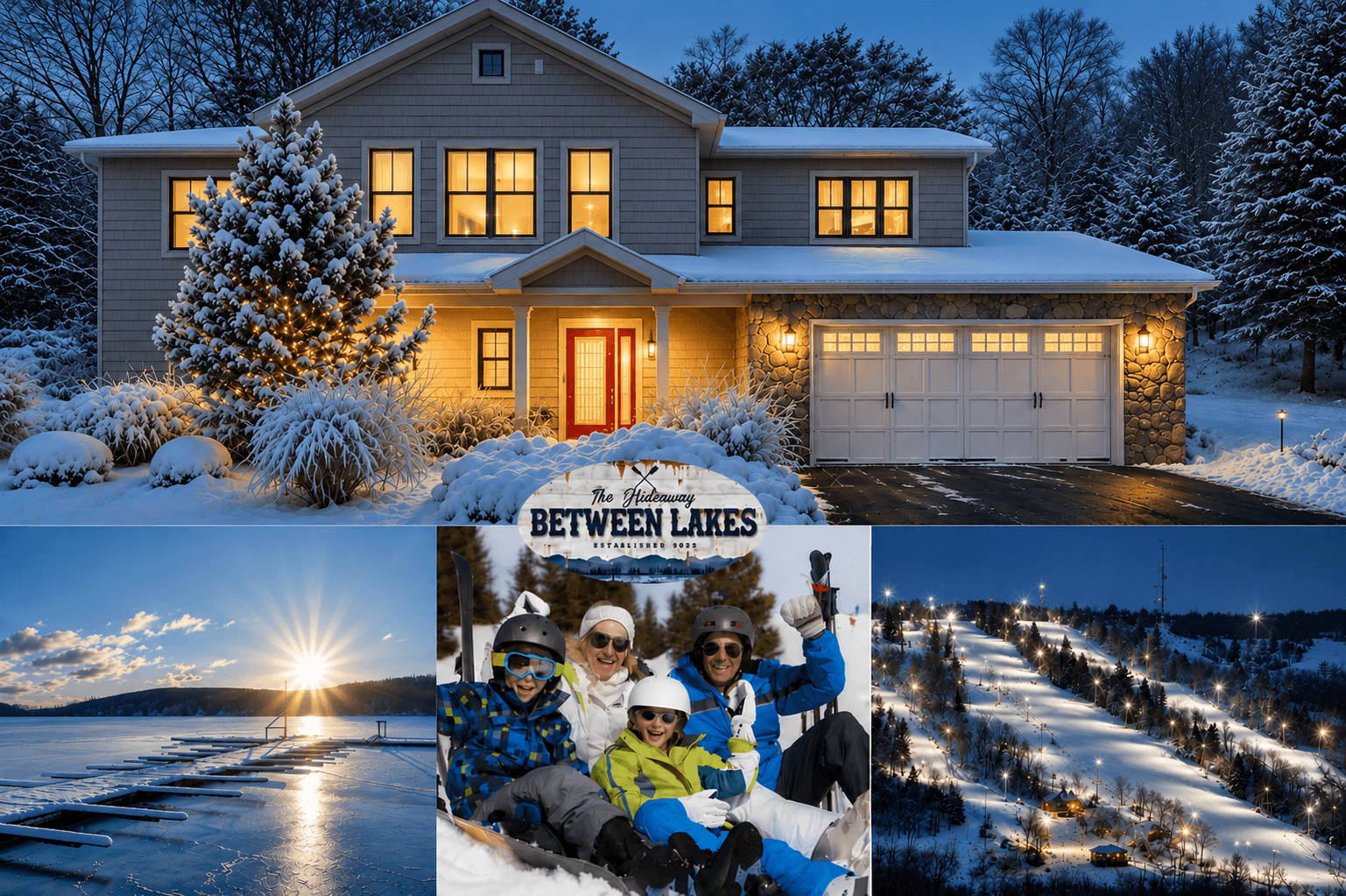 Experience the beauty of Lake Harmony this winter! ⛷️ Just minutes from Jack Frost Big Boulder Ski Resort and steps from Big Boulder Lake, The Hideaway Between Lakes offers the perfect blend of adventure and tranquility. ❄️