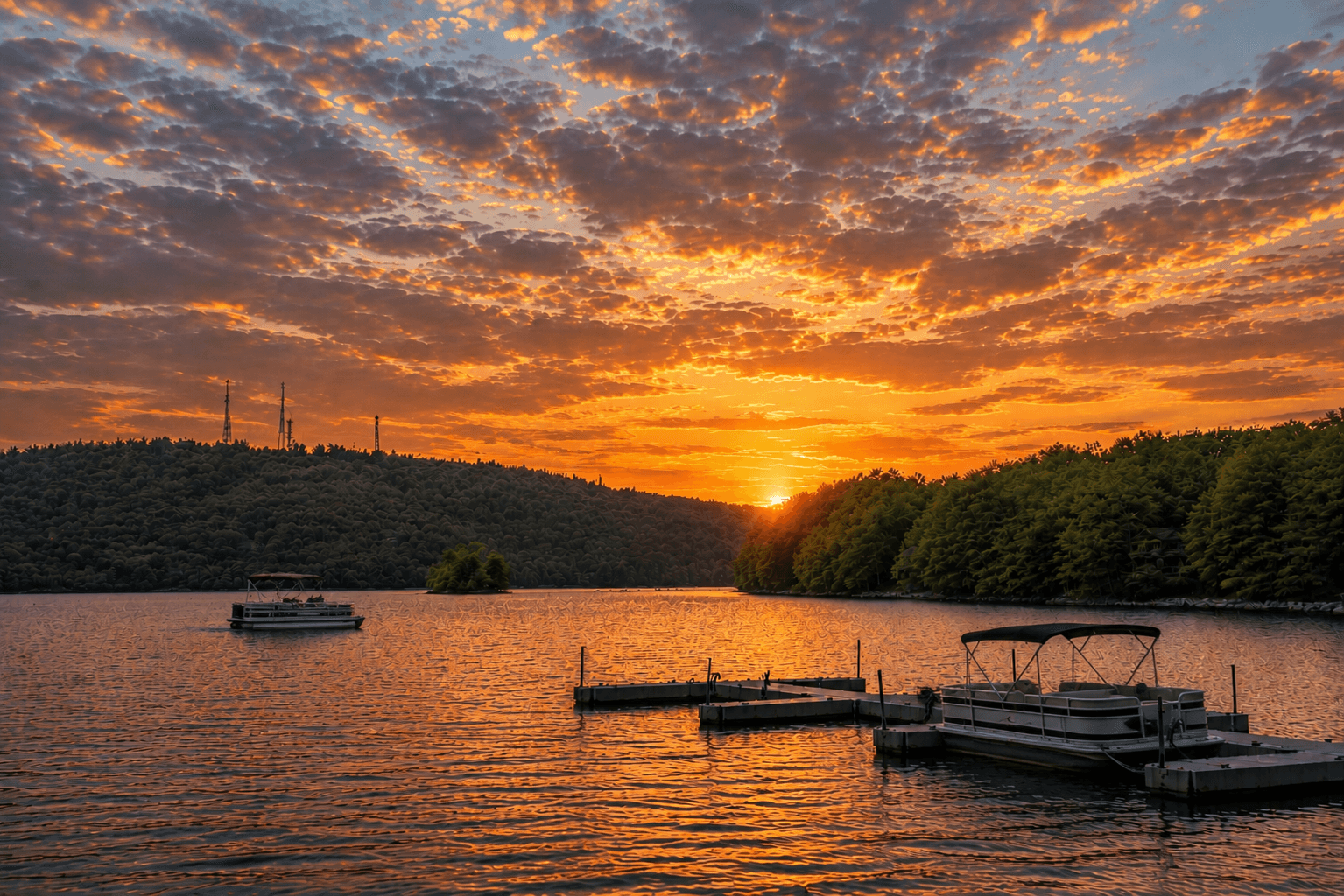 Discover a Hidden Gem Surrounded by Great Lakes and Stunning Sunsets at this Peaceful Hideaway! Beautiful Big Boulder Lake is just a few minutes drive from the house.