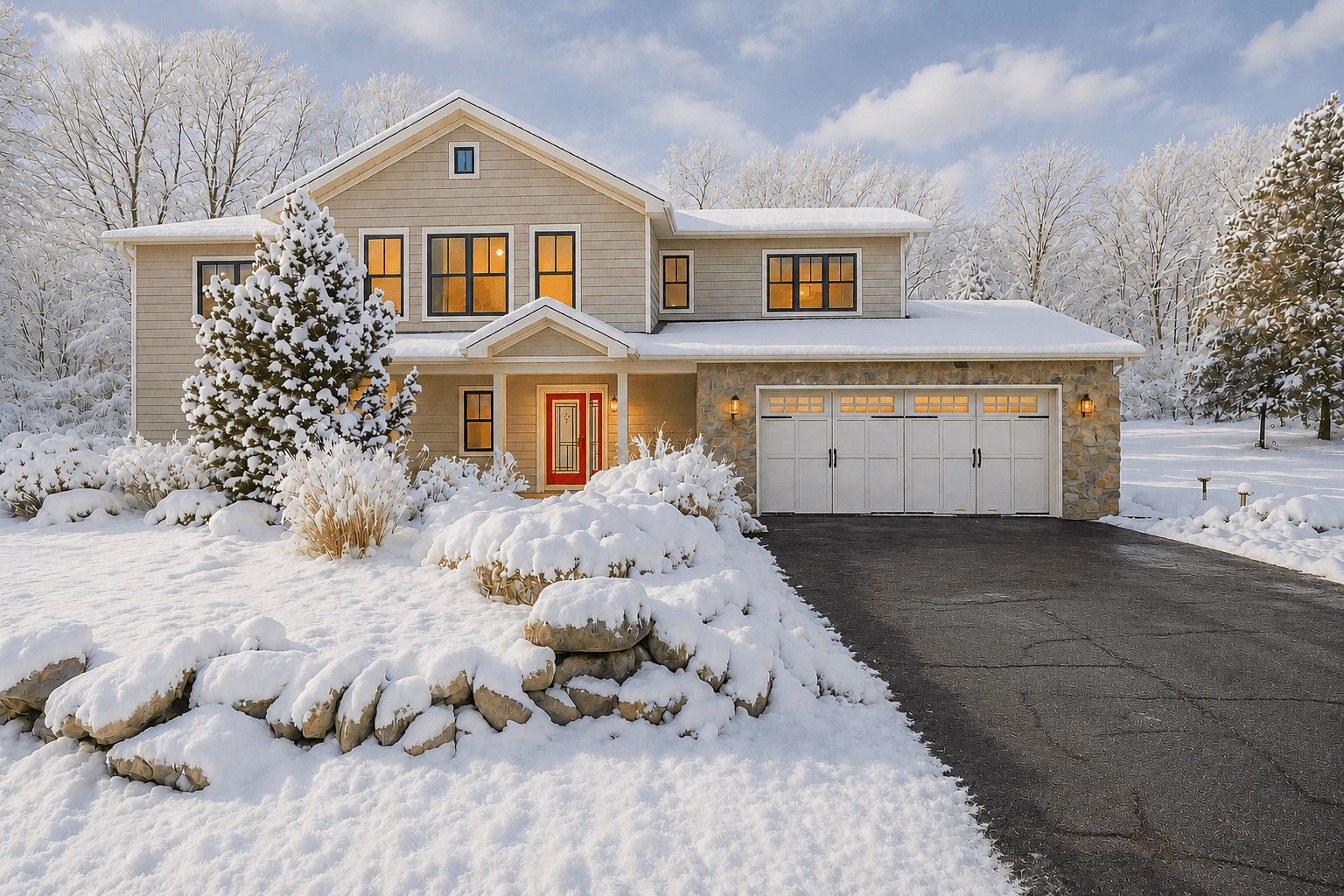 Your dream winter retreat ❄️✨ Wake up to fresh snow, serene woodland views, and a warm, inviting home designed for comfort. Perfect for family getaways, romantic escapes, and everything in between.