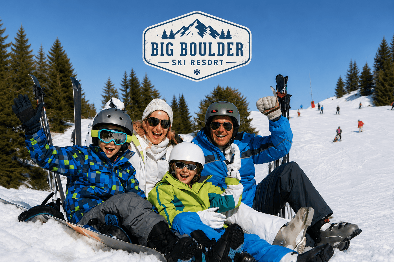 Family fun in the snow just minutes from Big Boulder Ski Resort. The perfect Poconos skiing getaway for laughter, adventure, and winter memories.