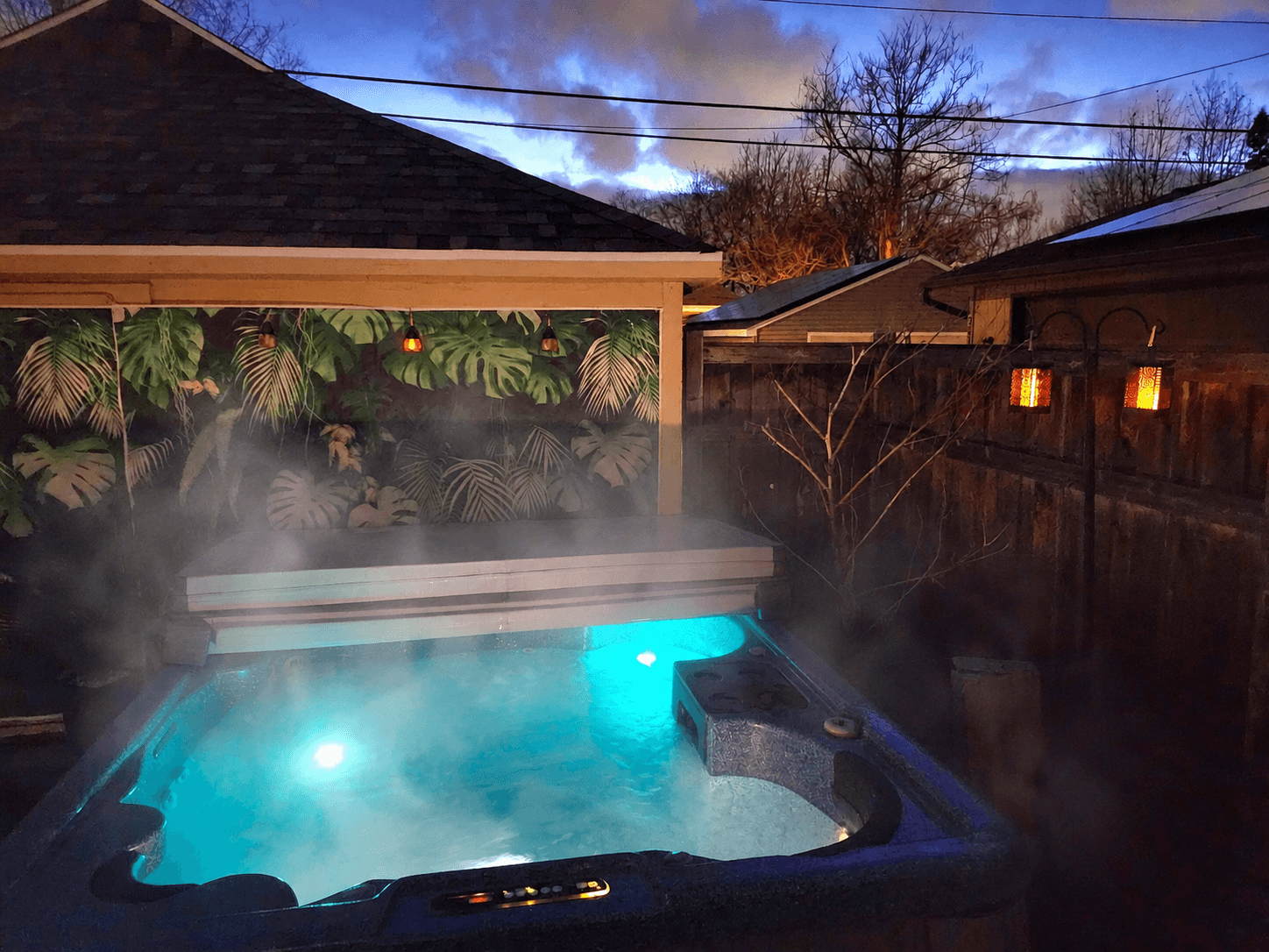 Soak your muscles in a private hot tub