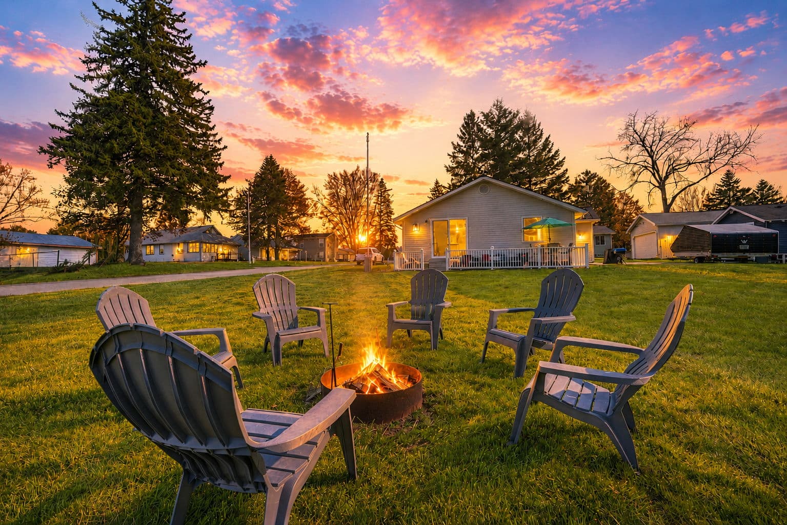 Campfire at Twilight