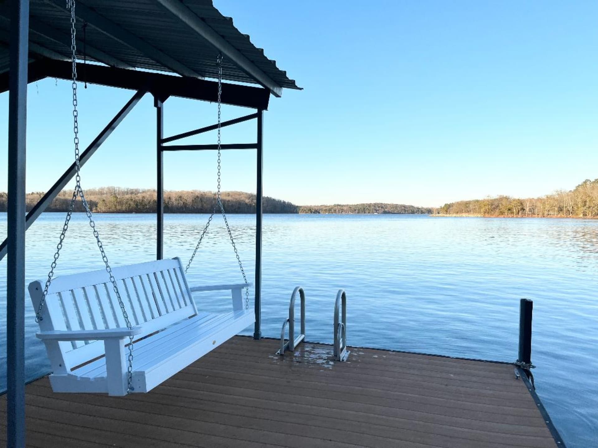 Swing on our dock