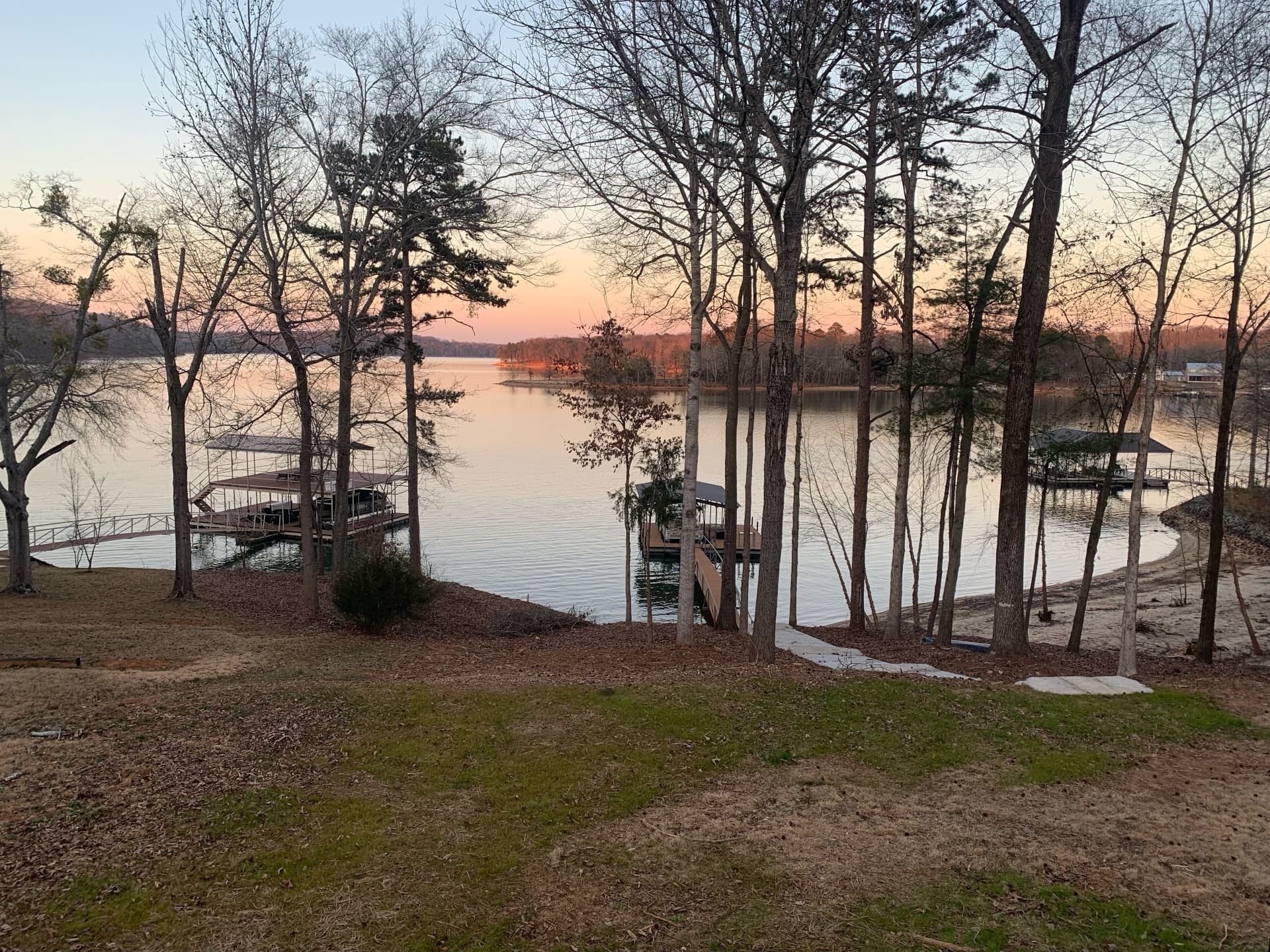Lake at sunset