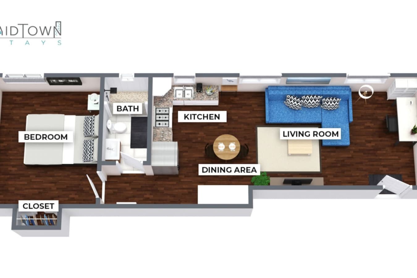 Understand the space at a glance with our apartment layout.