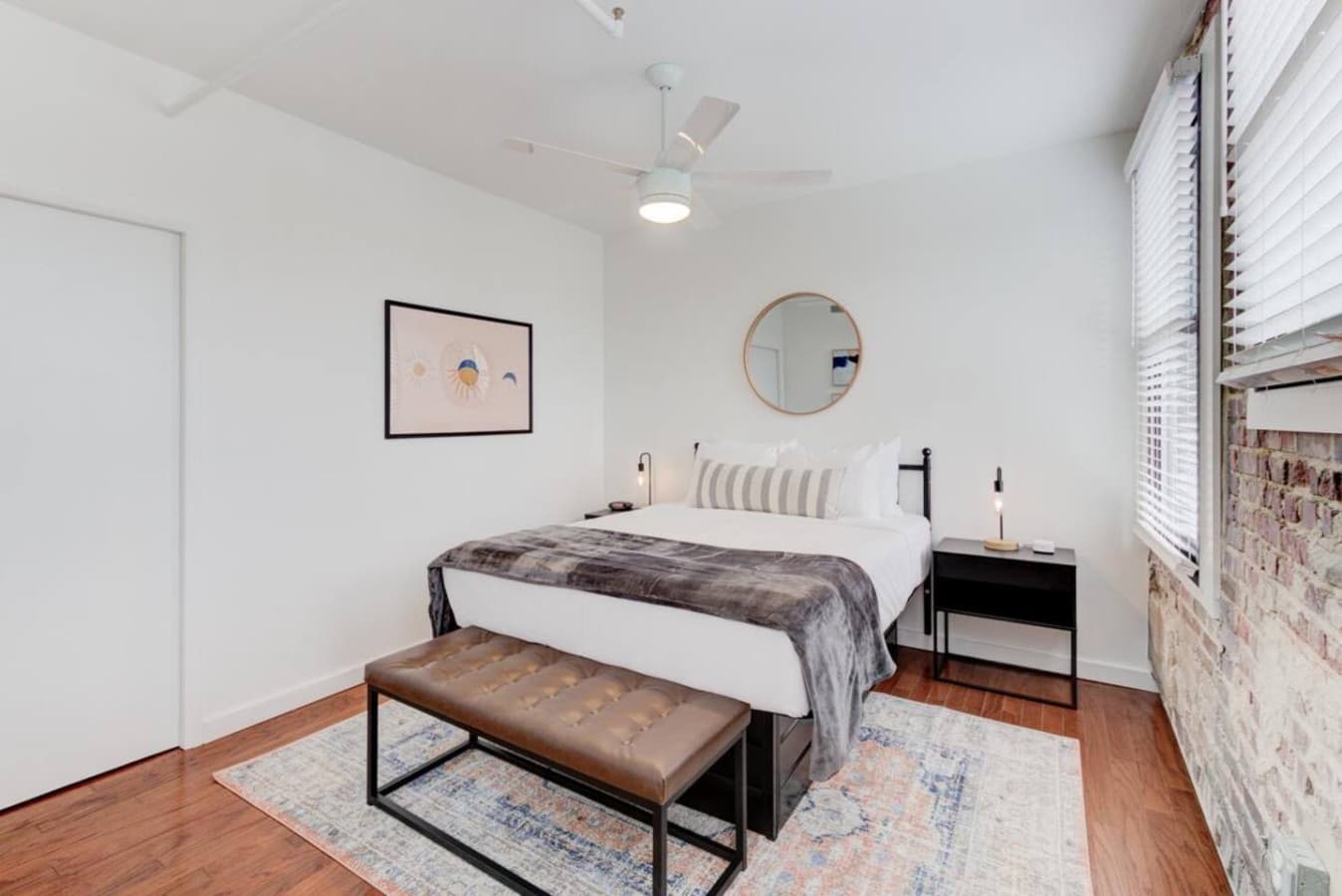 The cozy bedroom has plenty of natural lights and an extremely comfy queen-sized memory foam bed with fresh linens, perfect for snuggling and sleeping like a baby.