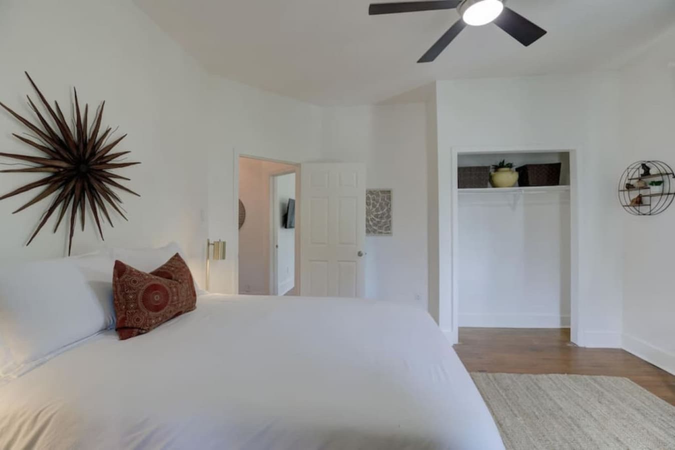 A welcoming queen bedroom for a great night's sleep.
