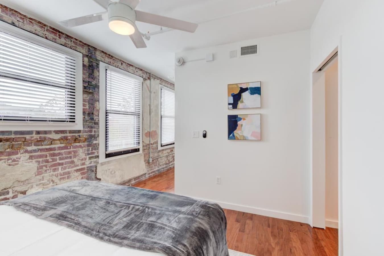 Nice, roomy, and cozy bedroom- Did you know that the more natural light exposure, the better sleep experience?