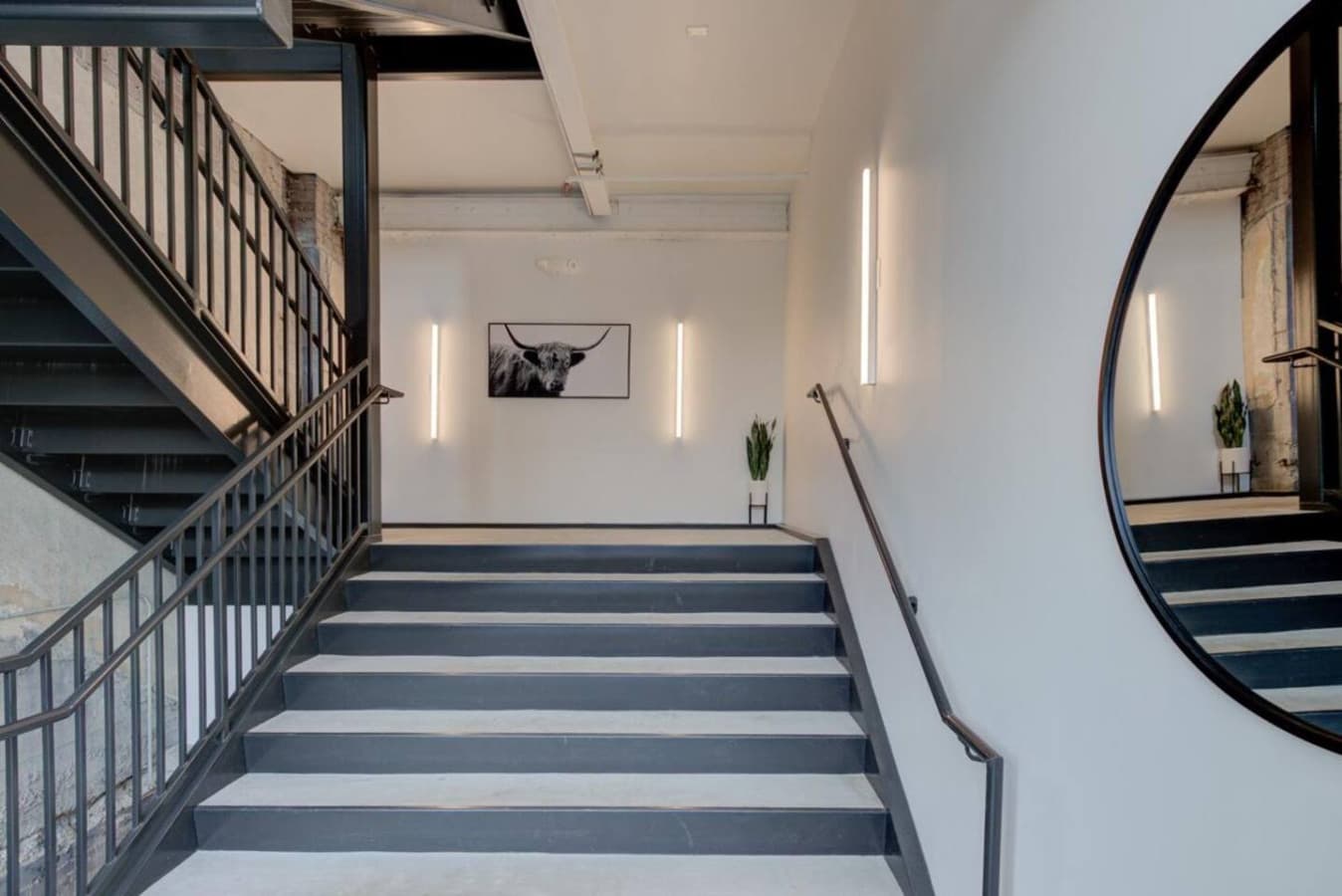 Upon entry to the building, you'll be greeted by this homey minimalist vibe. 

Welcome home!