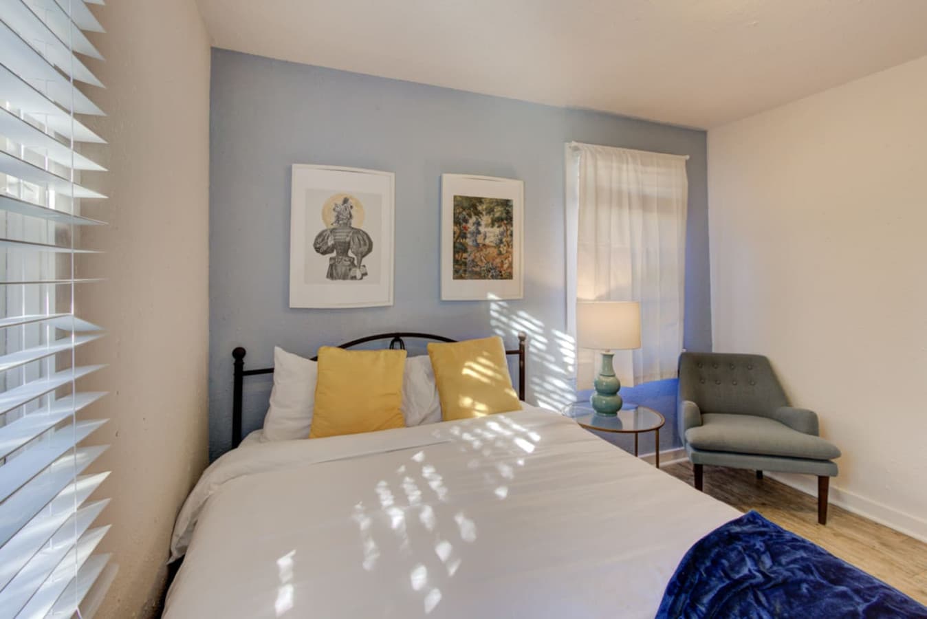 After a night at Overton Square, this queen bed will feel like heaven.