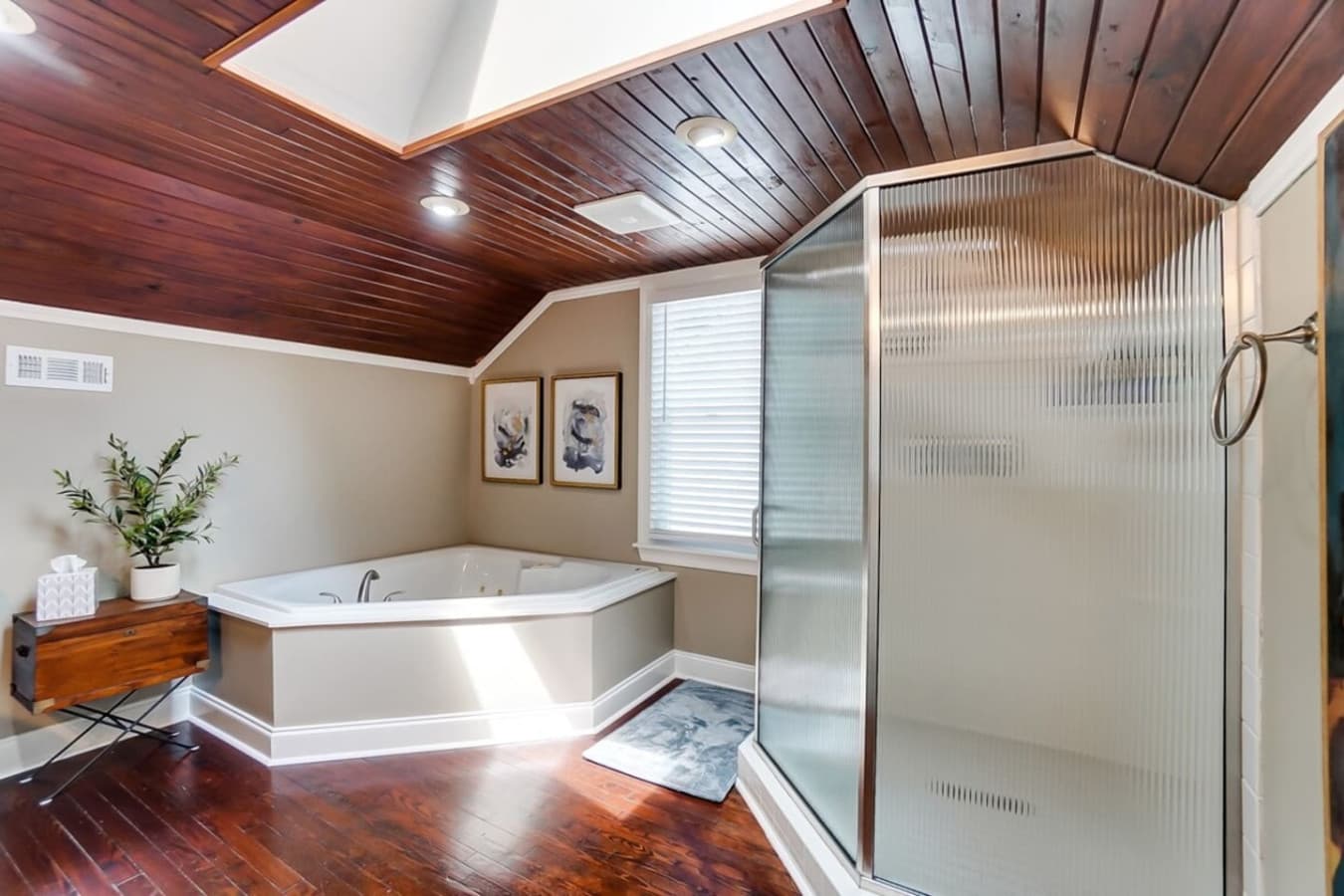 Rejuvenate in a bathroom fit for royalty, perfect for washing away the day’s stress and embracing relaxation.