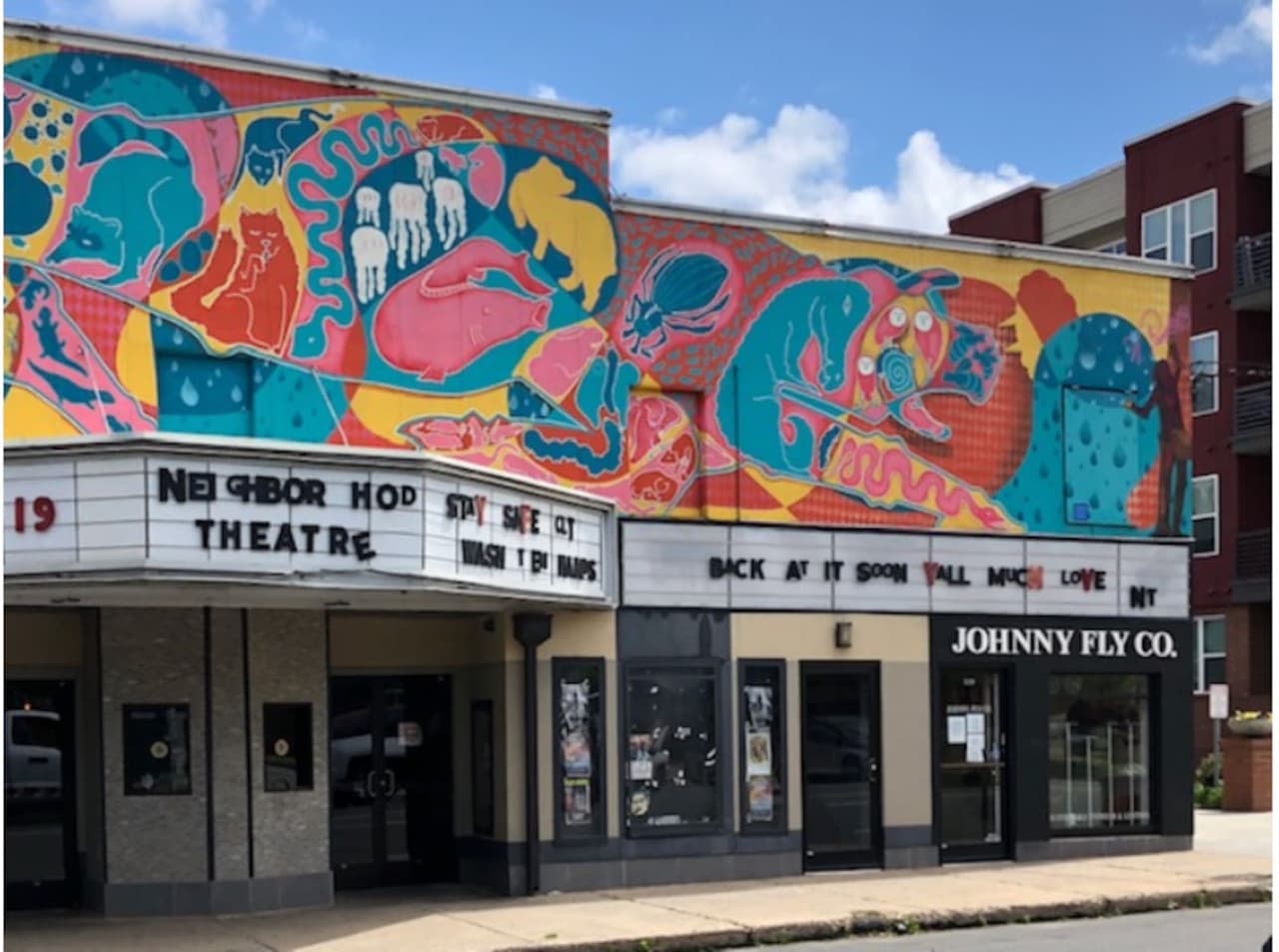 The historic Neighborhood Theatre just 3 minutes away!