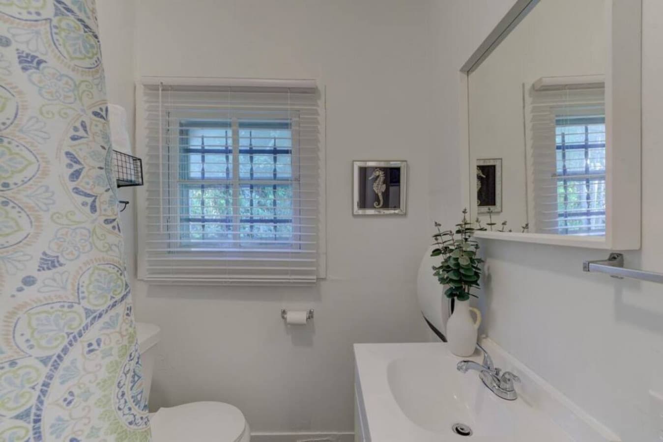A clean, calming space to refresh after a day in Memphis.