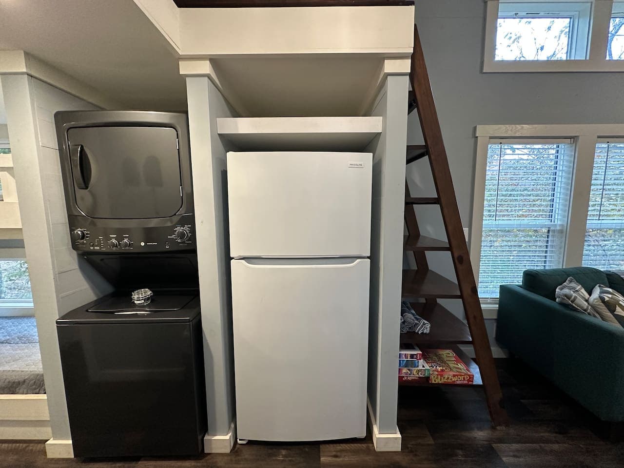 In-unit washer and dryer for hassle-free stays.