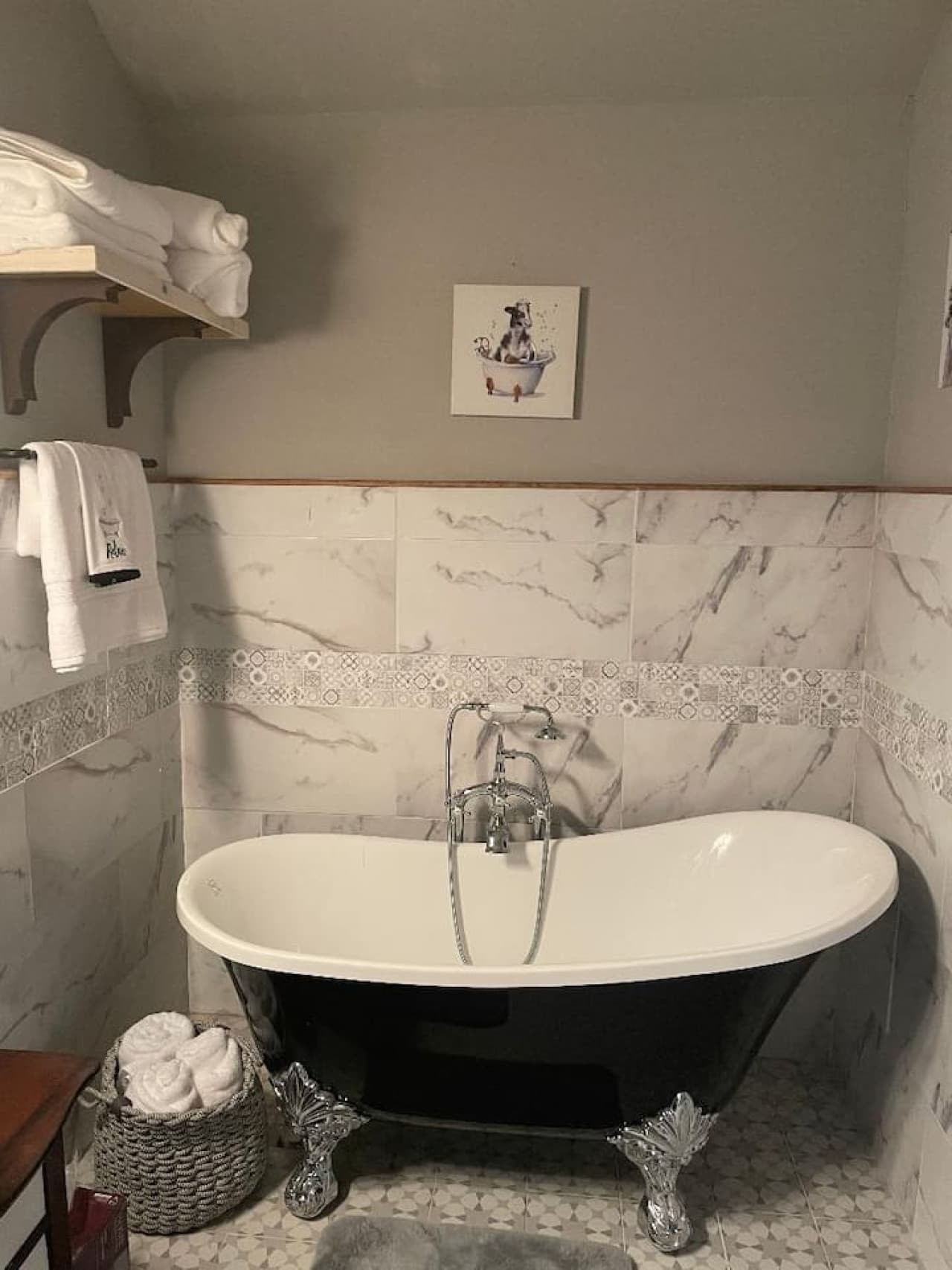 inside bathtub