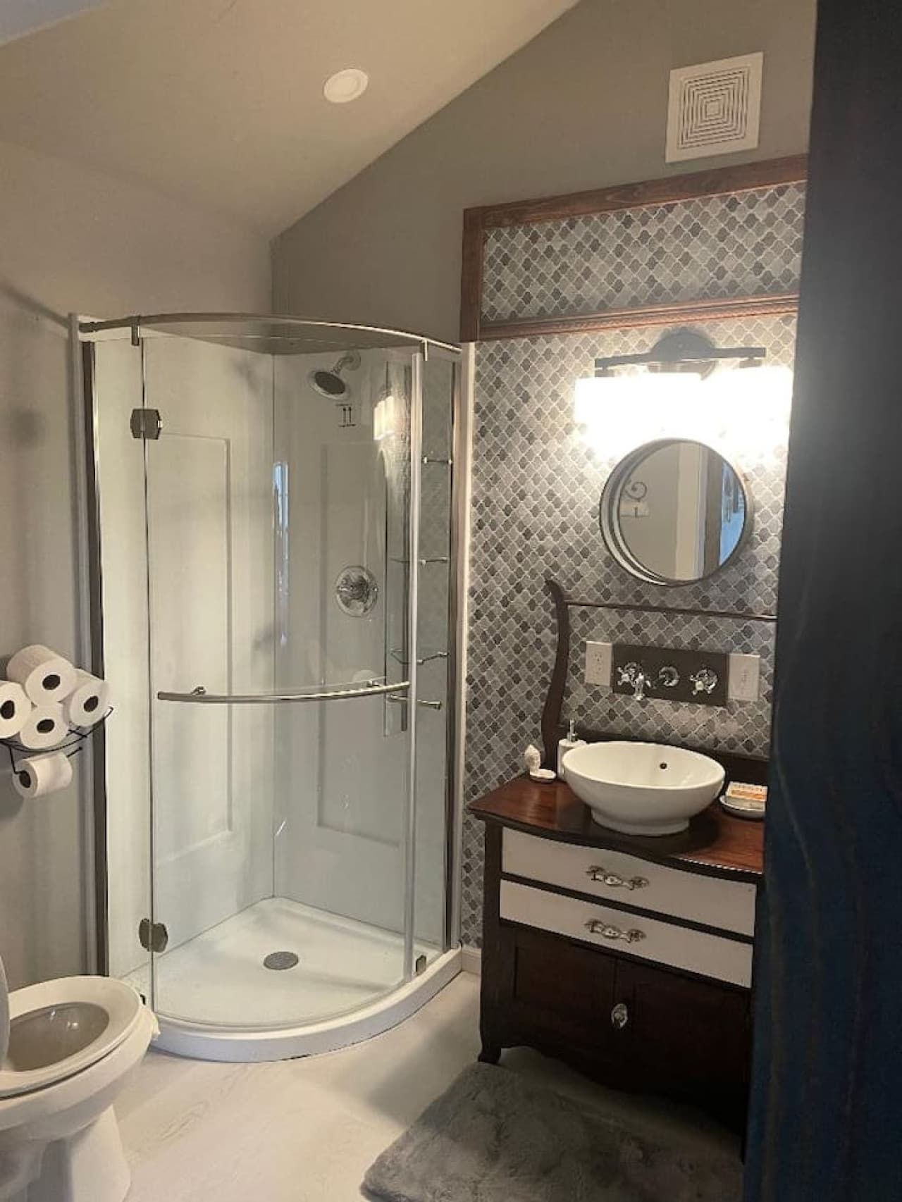 Shower and sink