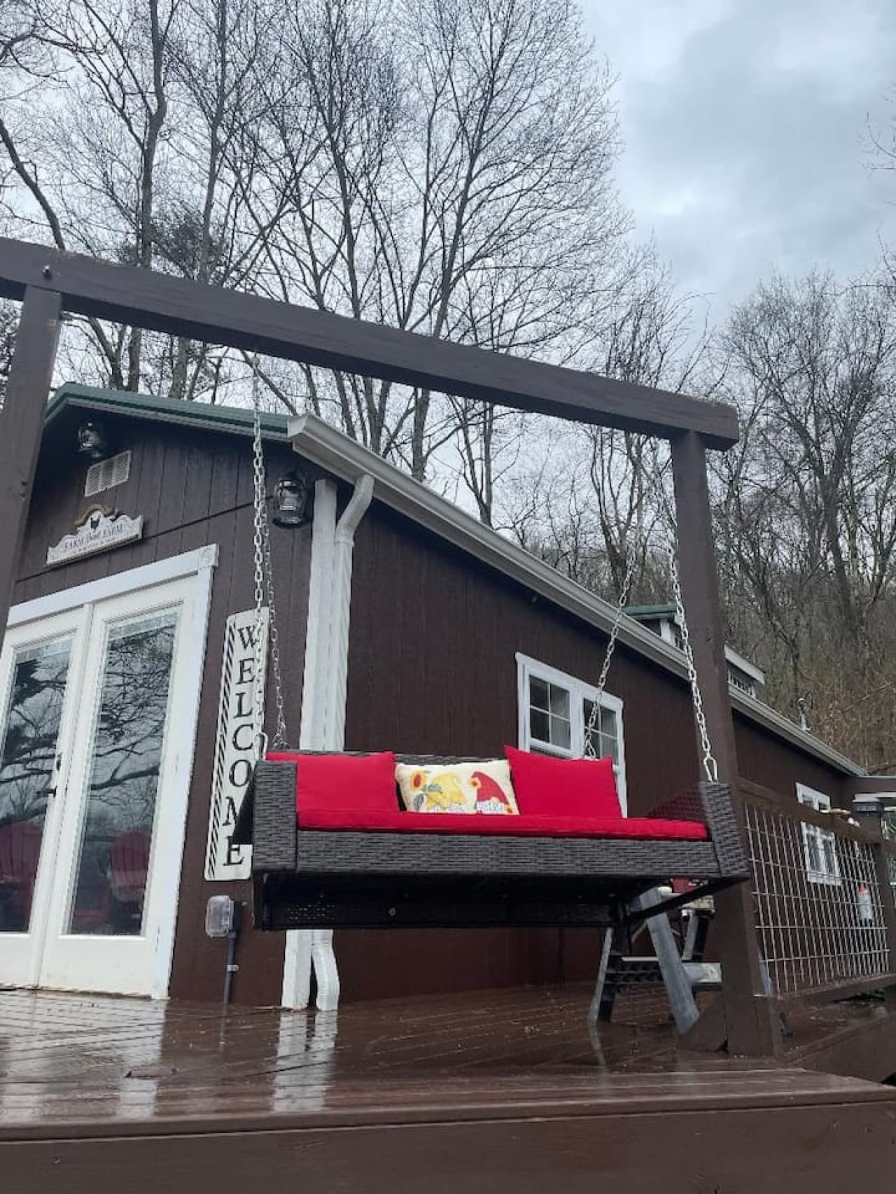 swing overlooking valley