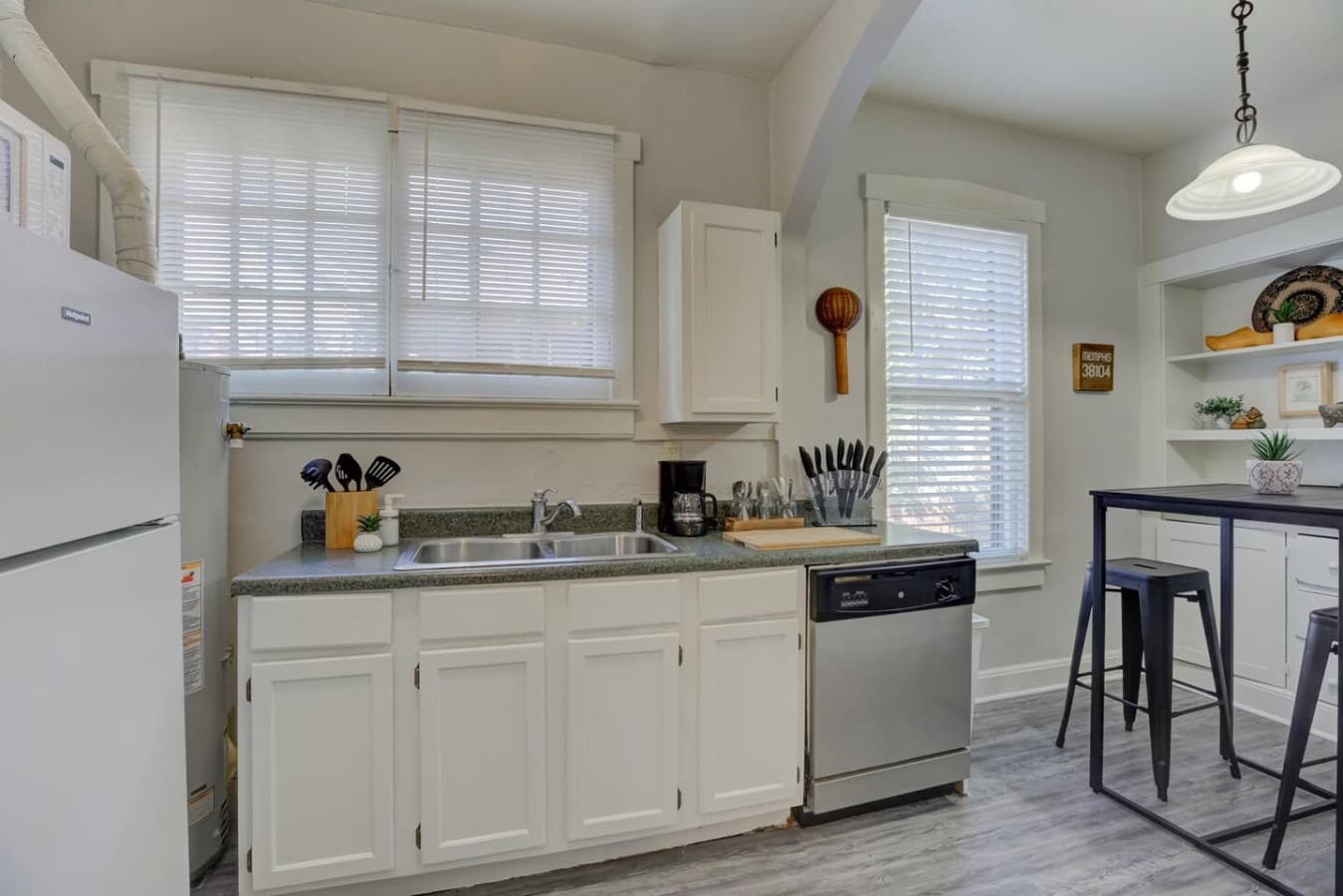 Whip up breakfast or a late-night bite in this easy-to-use kitchen.