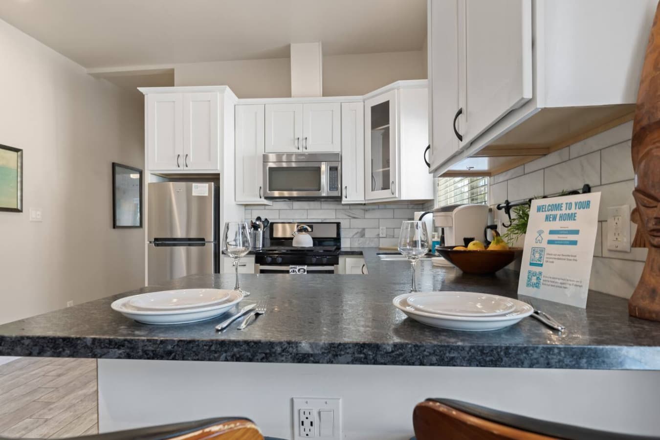 Fully-equipped kitchen.