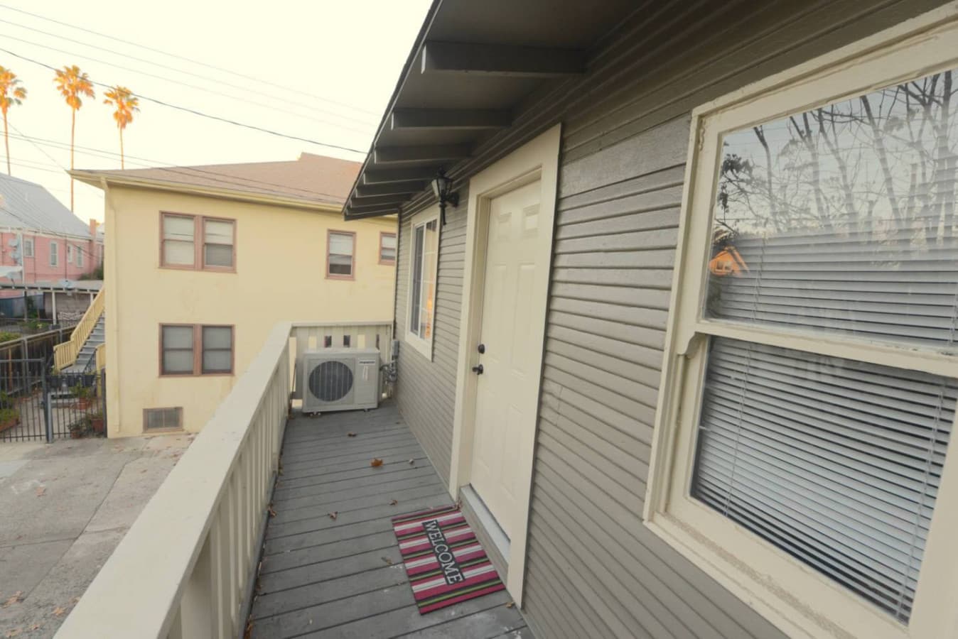 You'll find a small balcony off the rear bedroom. Please note this is a common area balcony, it's shared with the building.