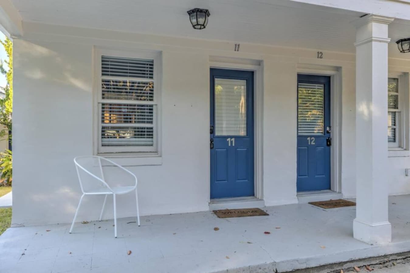 Perfect for morning coffee or evening relaxation—porch chair included.