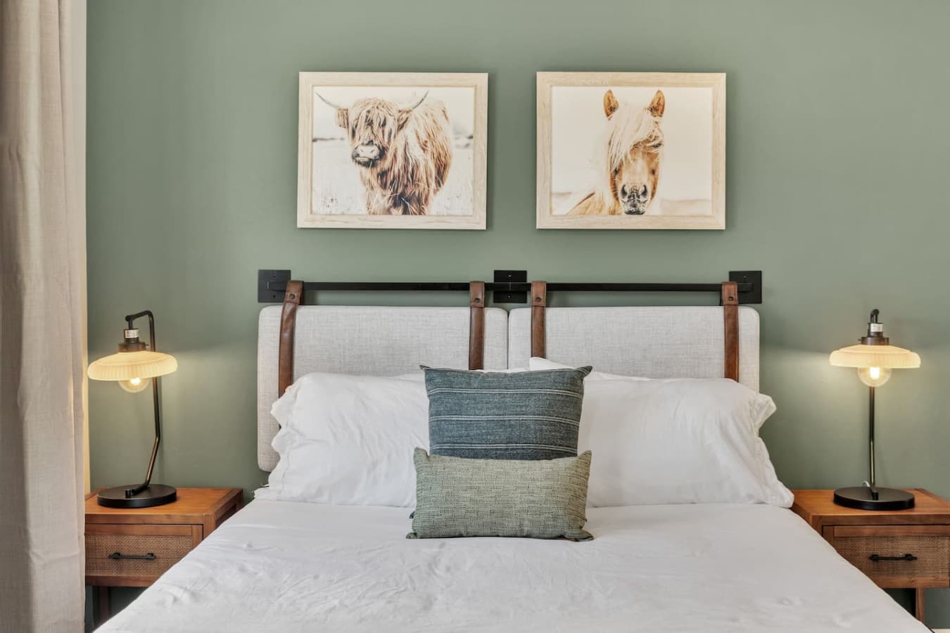 Get a good night's sleep in your large queen bed after a long day