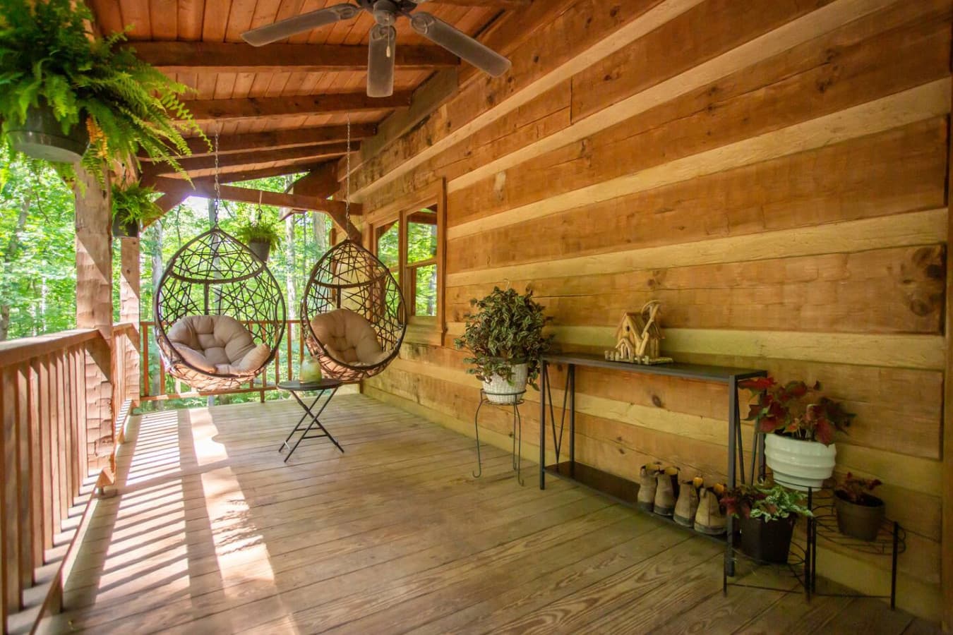 Swing into serenity with nature all around and a gentle breeze to keep you company.