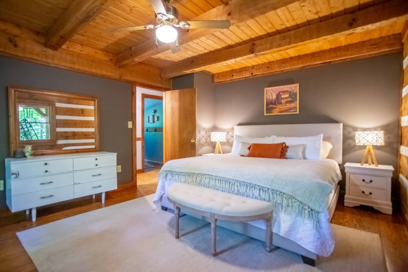 Forest outside, calm inside—this is where your dreams settle in.