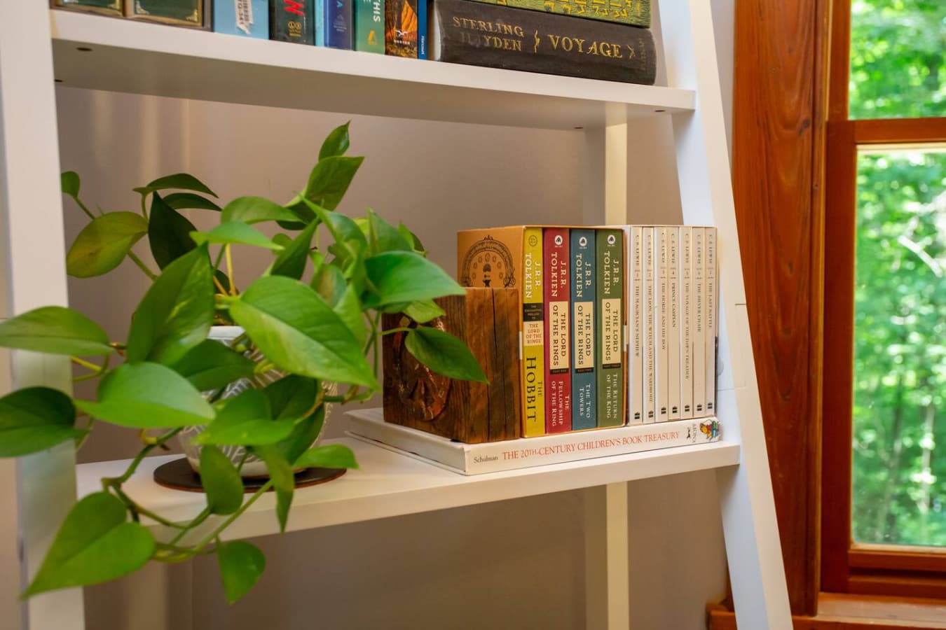 Cozy up with a good book from our carefully curated cabin library.