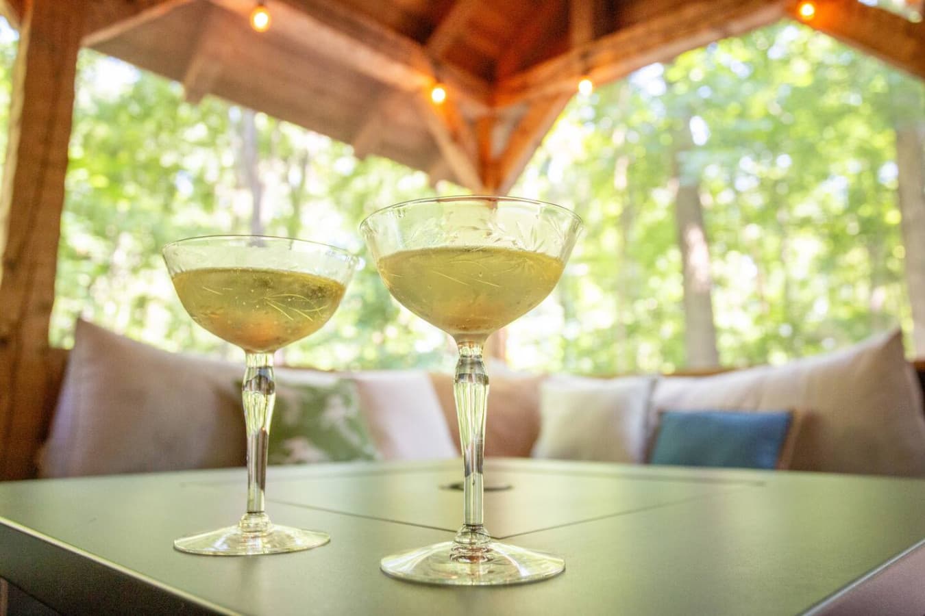 Raise a glass and toast to your perfect cabin getaway.