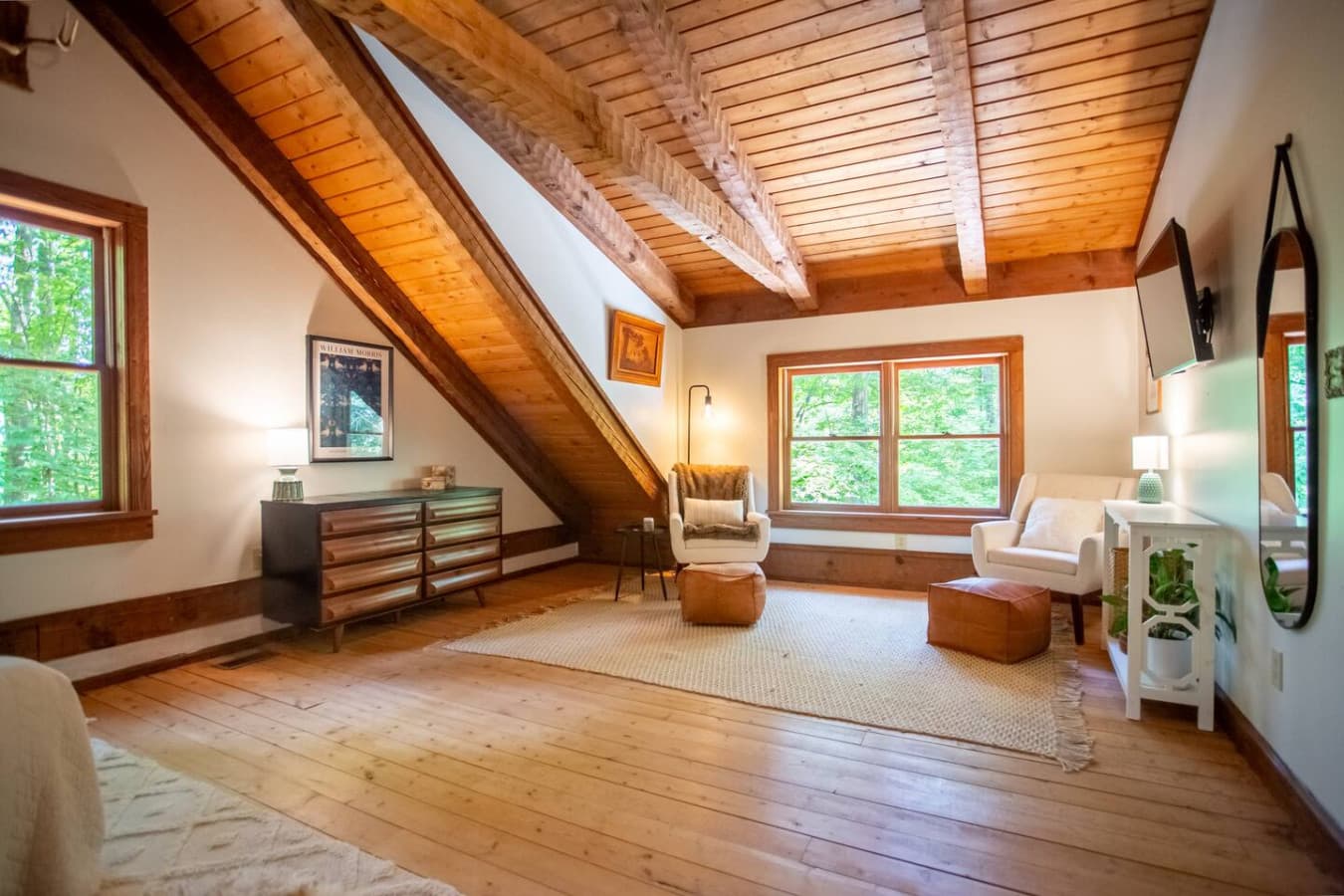 Cozy up with a book or a blanket—this spot was made for both.