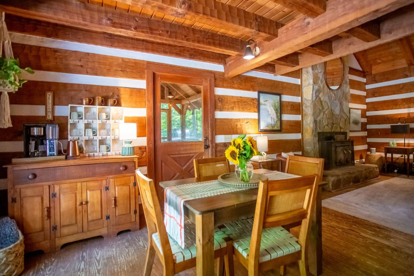 Your cabin dining room—simple, warm, and perfect for every occasion.
