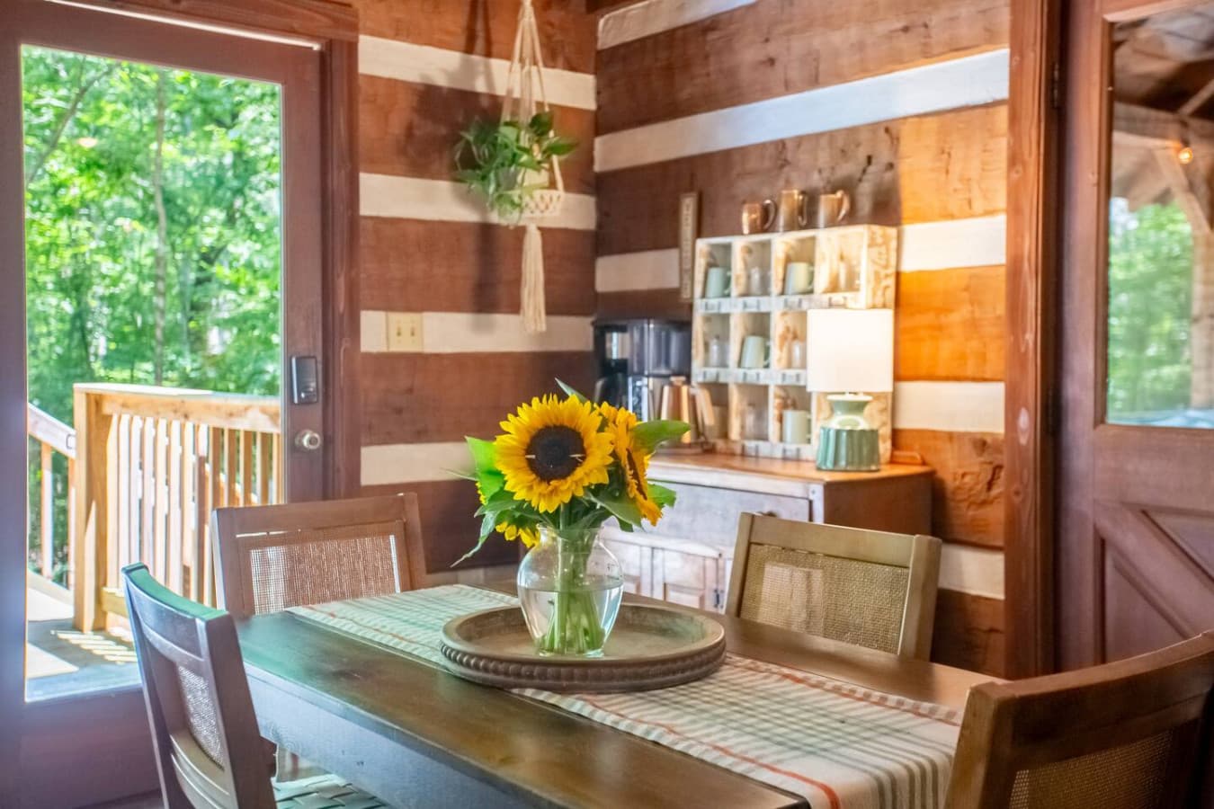 Share laughter and stories in this inviting dining nook filled with natural light.