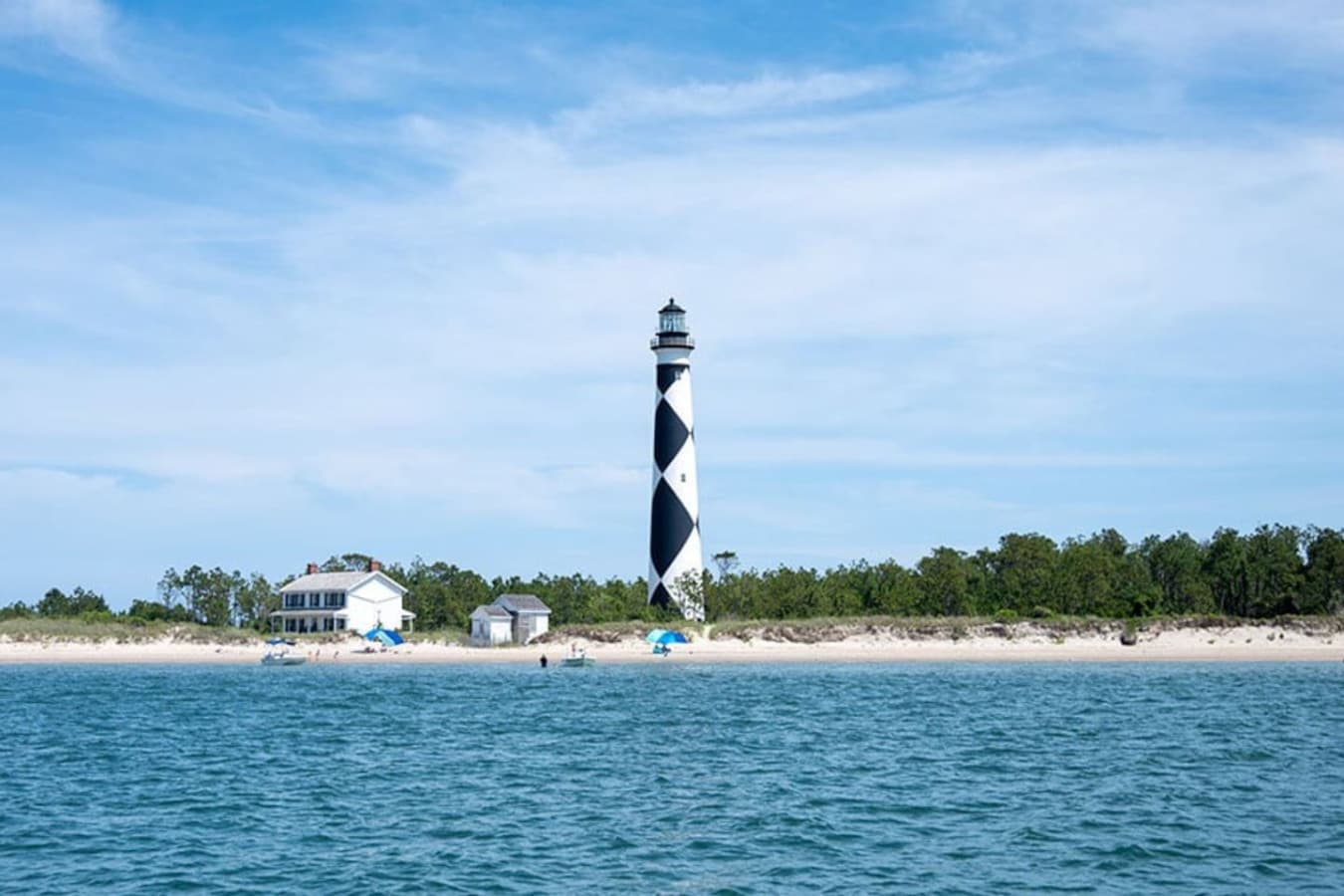 A boat ride three miles off-shore brings you to the barrier islands of Cape Lookout. There are also nearby beaches in the area!