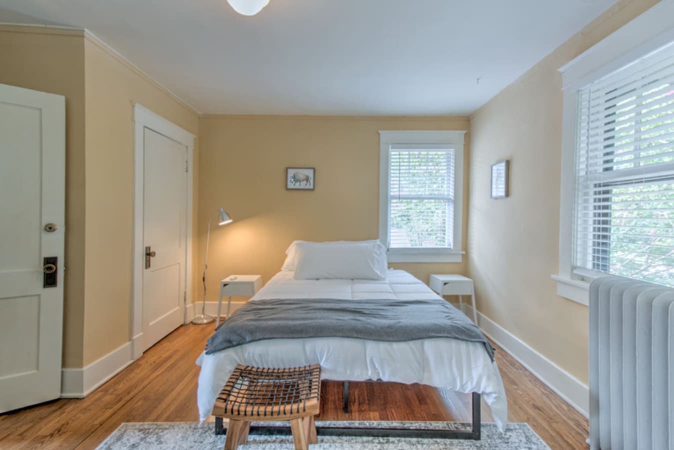 A cozy queen bedroom perfect for unwinding after a day in Memphis.