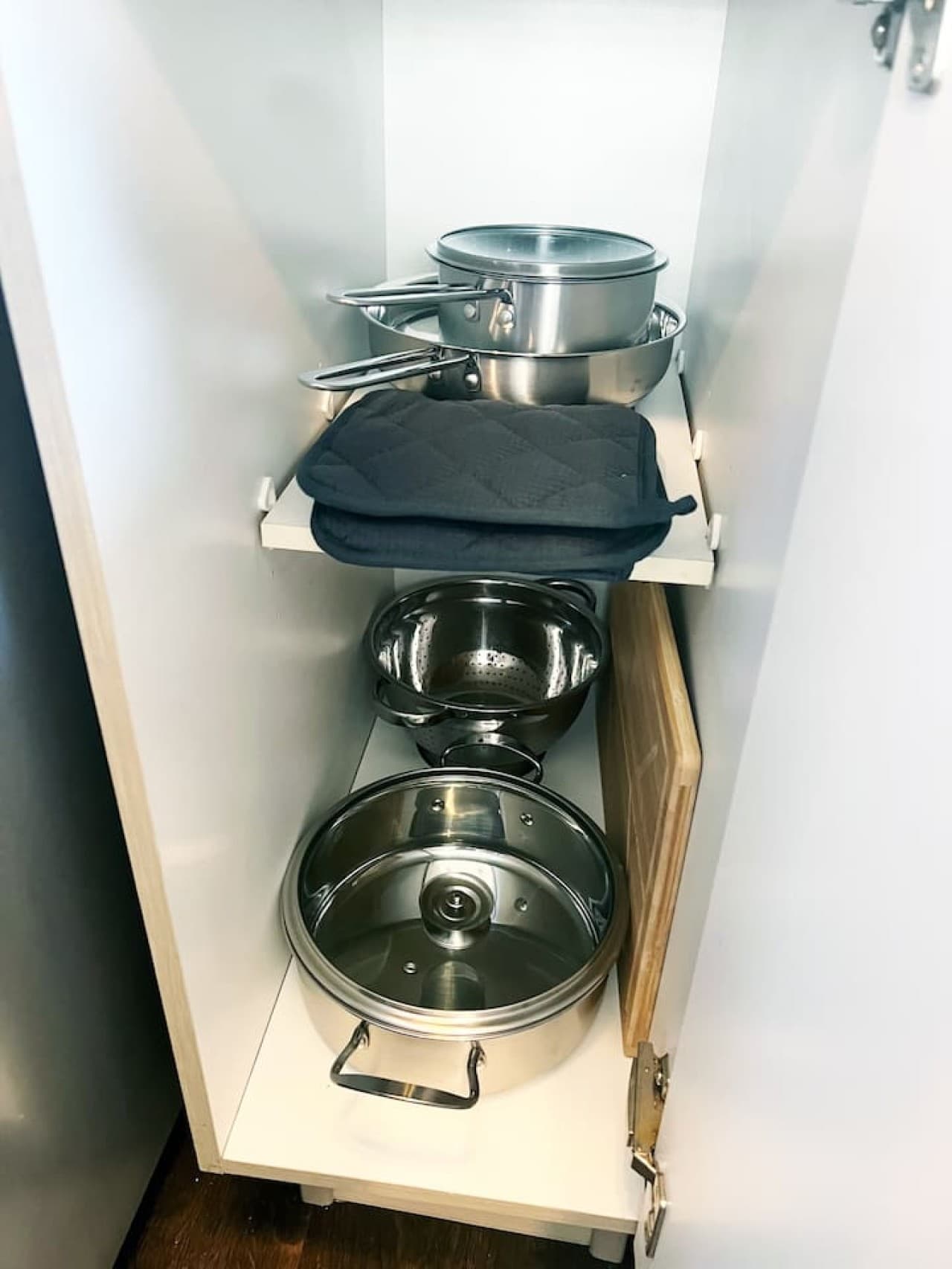 Pots, pans, and everything you need to whip up a quick meal.