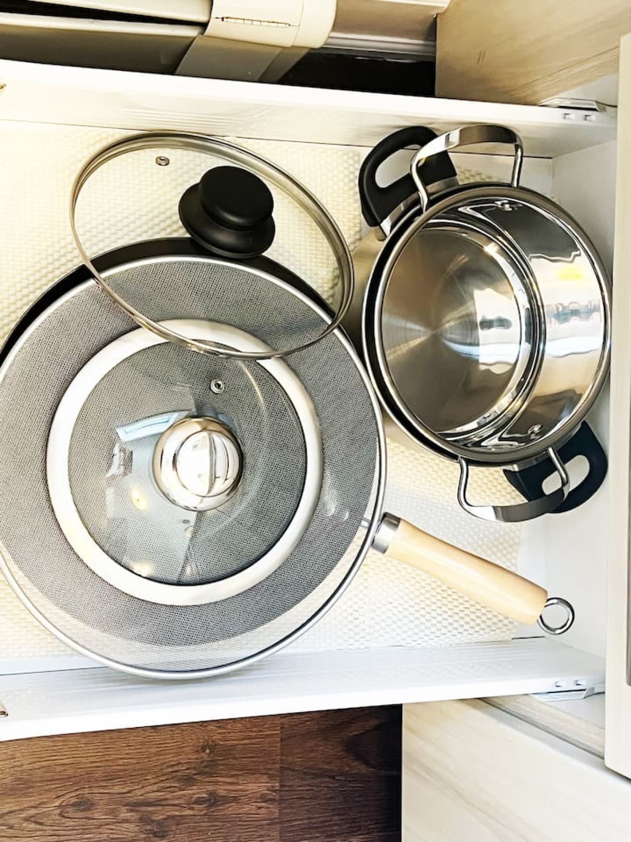 Pots, pans, and everything you need to whip up a quick meal.