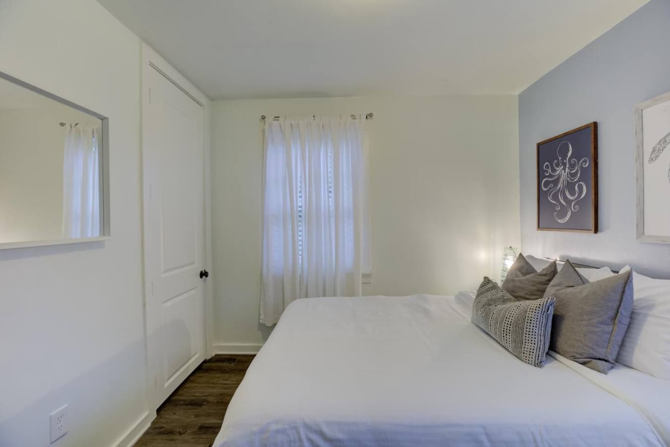 Bright, cozy, and ready for a good night’s sleep—queen bed included.