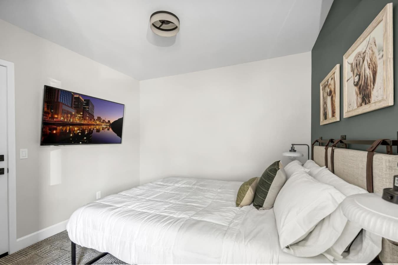 A peaceful retreat after a day of adventure—sink into this cozy bed for a restful night.