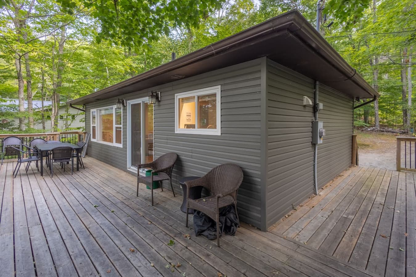 Open-air seating on the deck designed for laid-back outdoor moments.