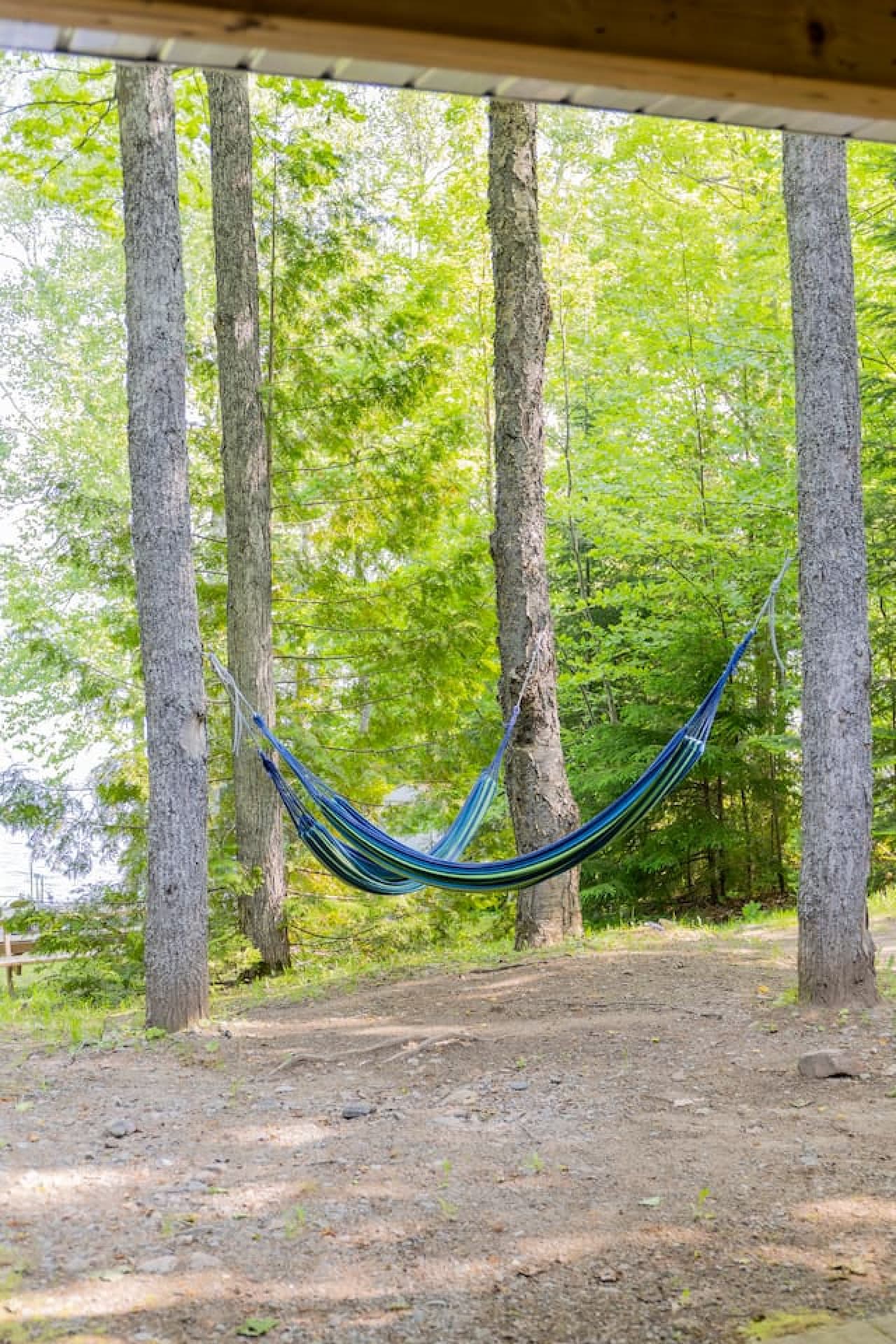 Shaded hammock spot made for taking it easy outside.