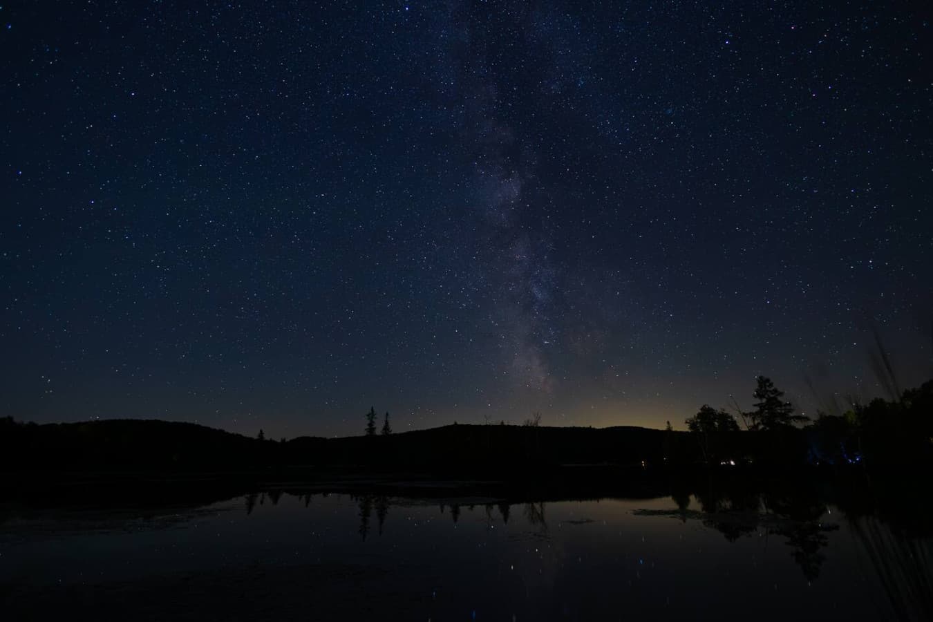 Clear skies revealing a stunning display of stars.